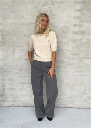 Maia stone knit bluse Ivory Neo Noir 